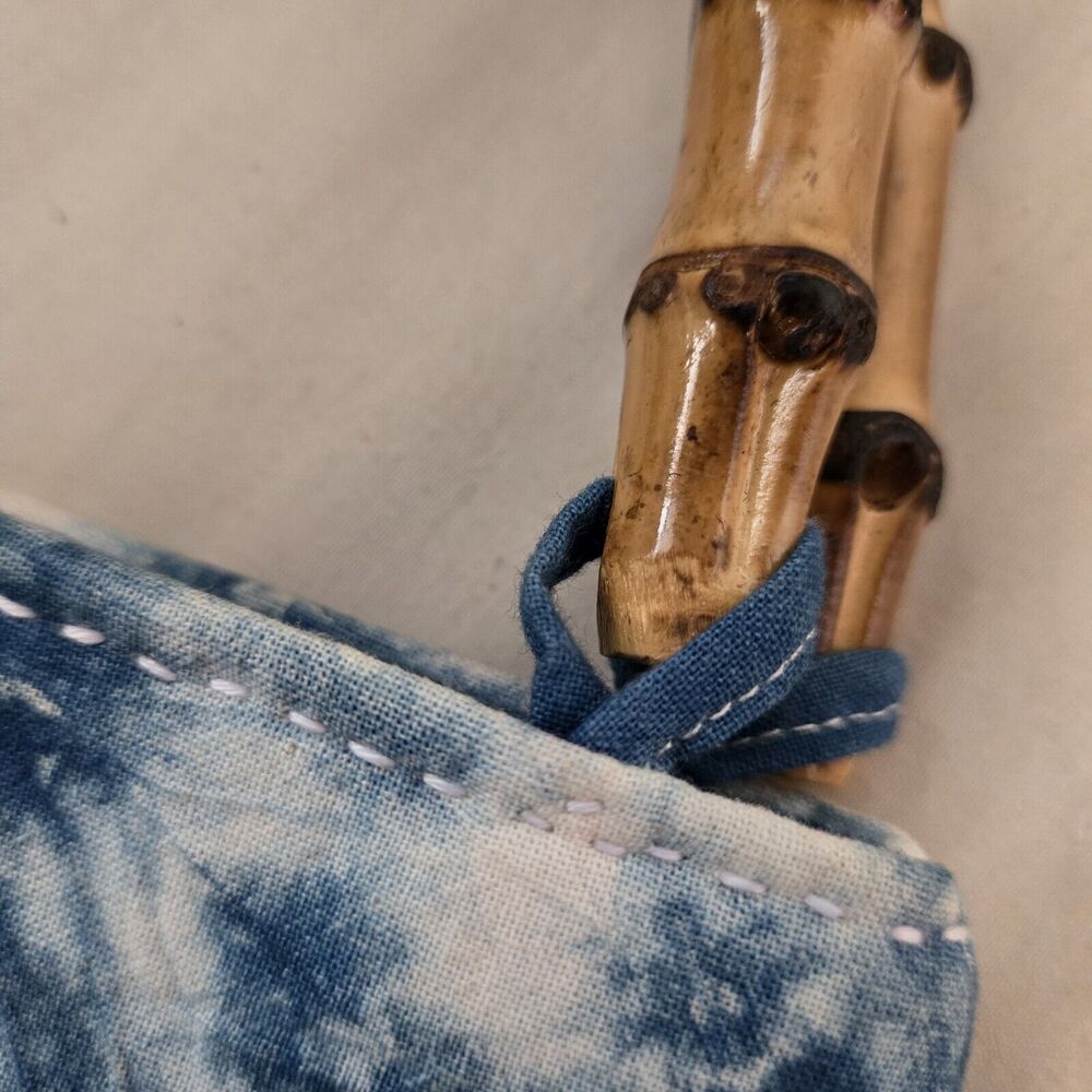 Art To Wear Boho Bamboo Purse Women Tie Dye Bag Cottage Festival Fairy Style - Picture 4 of 11